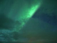 Wolkenfeld mit Polarlicht